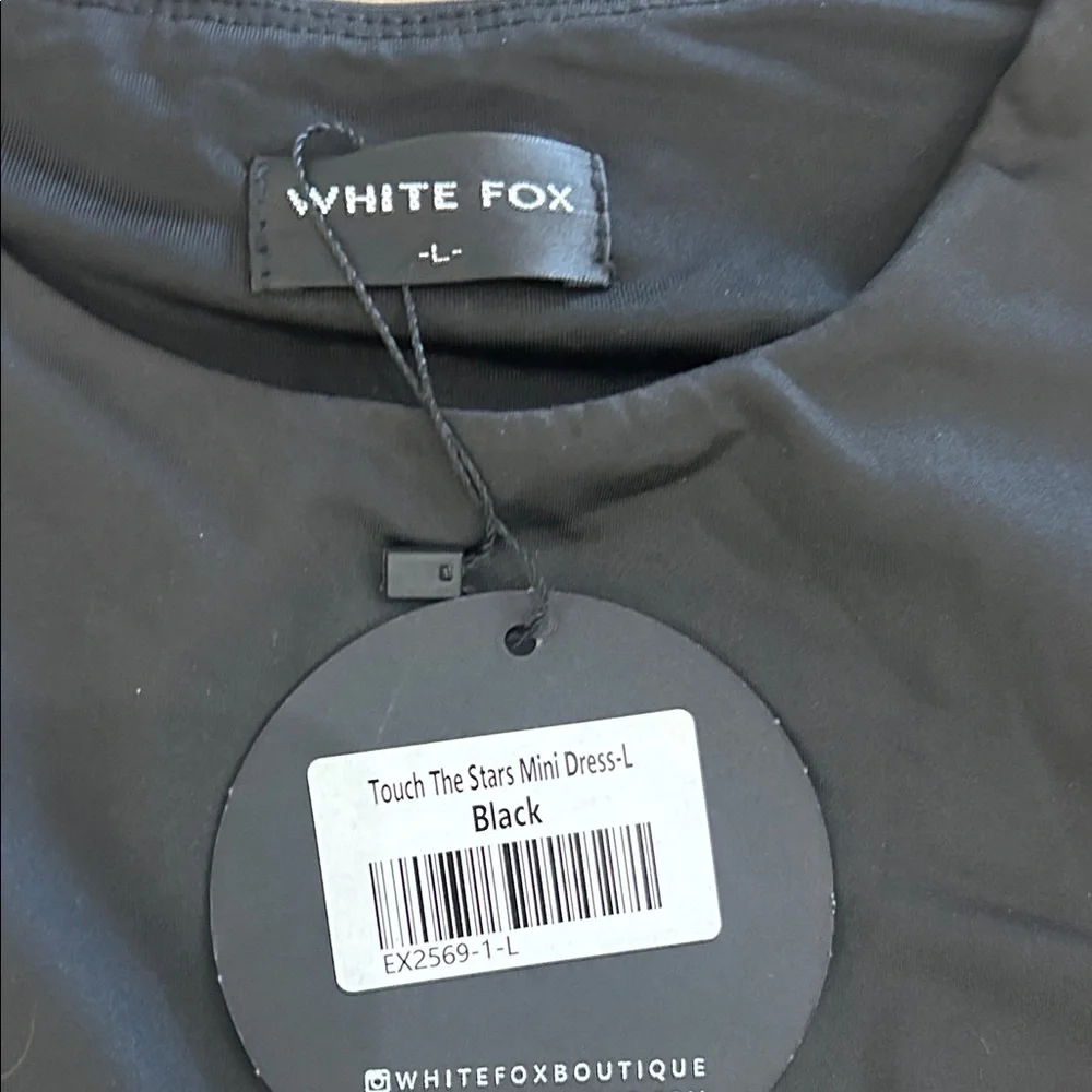 White Fox Boutique touch the stars Black Mini Dress - Picture 4 of 4